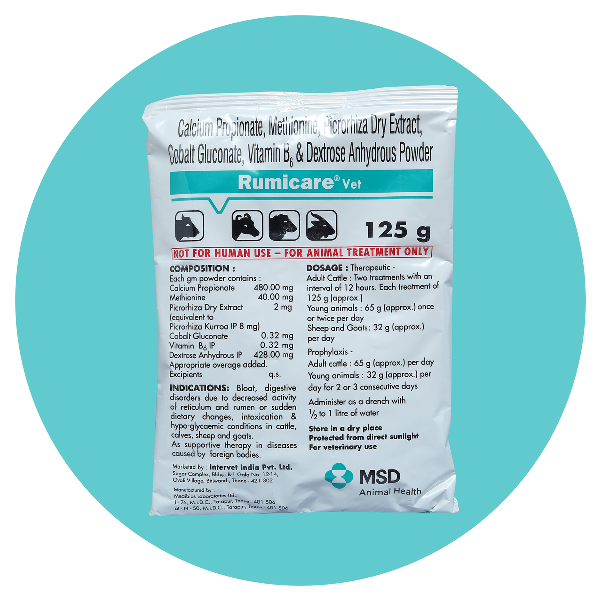 Rumicare Vet powder - 125g - Pack of 3 – Sukadev Animal Care